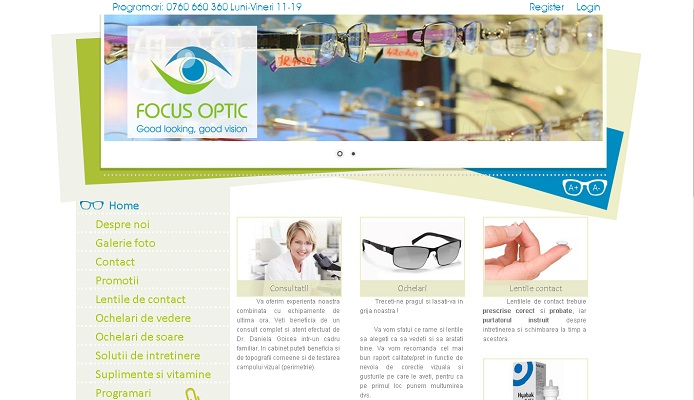 Focus Optic - site de prezentare - optica medicala